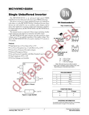 MC74VHC1GU04DFT2 datasheet  